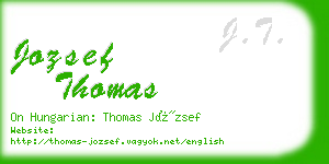 jozsef thomas business card